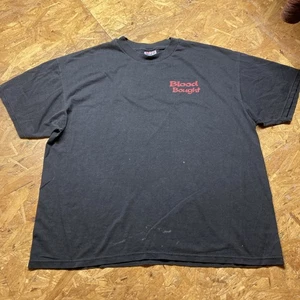 Vtg 90s Young Christians TeeBlood Bought Black Grunge Religious Tee XL c3 - Picture 1 of 4