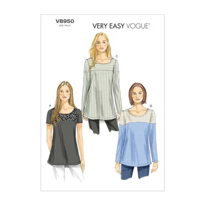 Schnittmuster VOGUE, V8950,  Shirt, Bluse leicht ausgestellt, A5 - Bild 1 von 4