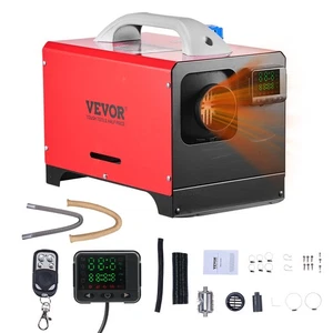 VEVOR Diesel Air Heater Diesel Parking Heater 8 kW DC 12-24 V Black LCD Switch - Picture 1 of 12