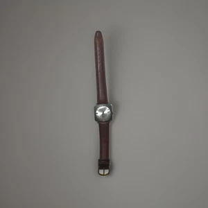 Vintage Elgin Automatikuhr mit Datumsfenster silberfarben mit braunem Lederarmband 9,5" - Bild 1 von 24