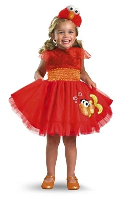 Disguise Sesame Street Frilly Elmo Toddler Costume, Size M (3T-4T) - Image 1 of 4