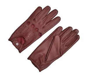 Women's Real Leather Driving Gloves Car Motorcycle Riding Biker Wrist UNLINED