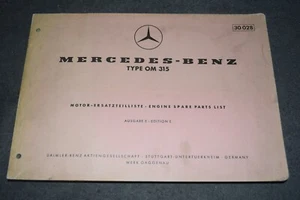 Ersatzteilliste Ersatzteilekatalog Mercedes Dieselmotor OM 315 1961 - Bild 1 von 12