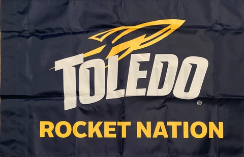University of Toledo Rockets 2'x3' Flag- NEW Cover