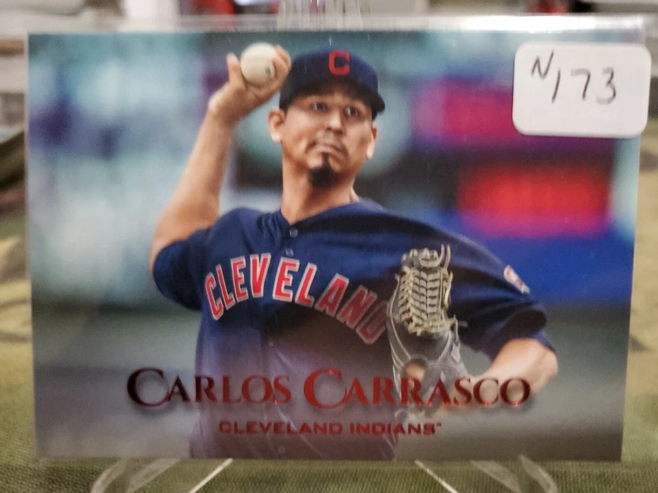 2019 Topps Stadium Club Red Foil #37 Carlos Carrasco - Image 1 of 1