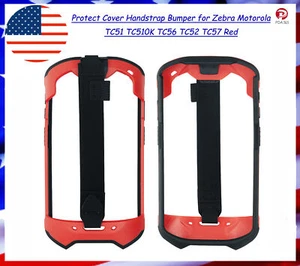 Protect Cover Handstrap Bumper for Zebra Motorola TC51 TC510K TC56 TC52 TC57 Red - Picture 1 of 7