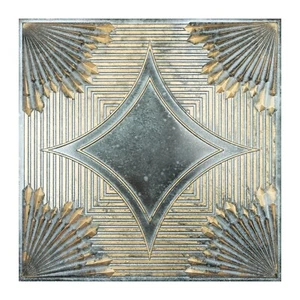 Ceiling Tile Faux Tin Painted Decorative Wall Panels PL81 Bluish gold 10pcs - Picture 1 of 20