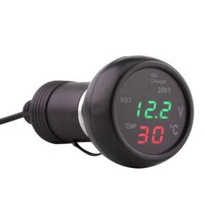 Chargeur De Voiture USB à Double LED Avec Affichage Numérique Voltmètre - Photo 1 sur 12