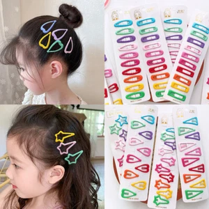 Juego de 10 pinzas para el cabello a presión color caramelo niños mujeres niñas pinzas para el cabello BB · - Imagen 1 de 25
