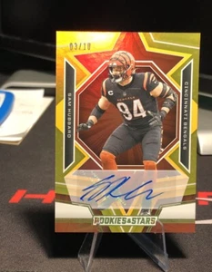 2023 Panini Rookies & Stars Sam Hubbard Gold Auto 03/10 #22 - Picture 1 of 3