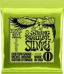 ERNIE BALL 2629 REGULAR SLIKY 8 SAITEN - SAITENSATZ E-GITARRE 10-74 - Bild 1 von 2