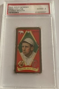 RARE OUTSTANDING VALUE 1911 T205 Eddie Collins CLS Athletics HOF PSA 2 - GOOD