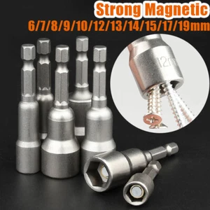 1/4" Hex Drive Magnetic Drill Bit Socket 8-19mm For Impact Nut Bolt Wrench Cr-V - Picture 1 of 22