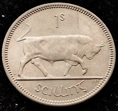 Ireland 1963 | Irish 1s | One Shilling | Bull | KM.14a | UNC - Image 1 of 2