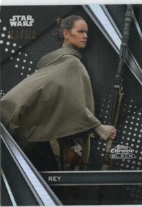 Star Wars Chrome Black 2023 Topps SILVER Refractor Parallel #10 Rey #197/199 - Picture 1 of 2