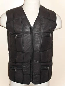 CHALECO CHAQUETA CHALECO MARRÓN 100% REAL PIEL DE OVEJA PIEL DE CORDERO PIEL DE HOMBRE S-6XL - Imagen 1 de 6