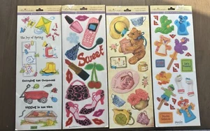 Miss Elizabeths Lot of 4 Stickers 2 Sided Cards NEW - Picture 1 of 2