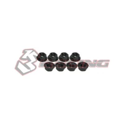 3RACING 3RAC-NS40 4mm Alu Locknut Serrated 8pcs For 1/10 RC Touring On / OFF Car - Image 1 of 4