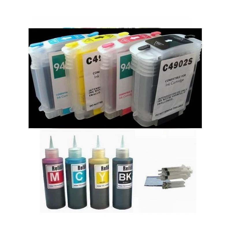 4 Combo refillable ink cartridge kit for hp 940 940XL hp 8000 8500 plus ink - Image 1 of 1