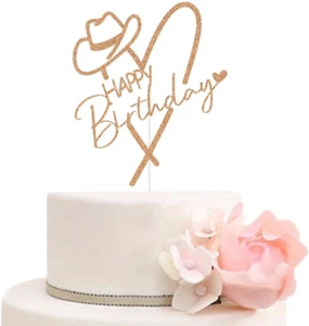 Cowgirl Happy Birthday Cake Topper, Mexican Western Birthday Cake Decor, Fiesta - Picture 1 of 12