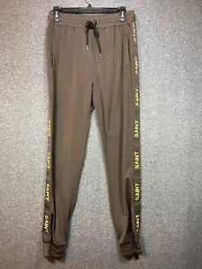 SAINT MORTA Jogger Pants Adult Medium Brown Elastic Waist Drawstring Mens. - Picture 1 of 14