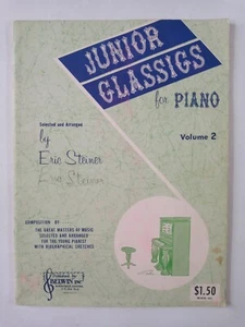 1959 Eric Steiner Junior Classics Piano Course 2 spartiti vintage libro di canzoni - Foto 1 di 7
