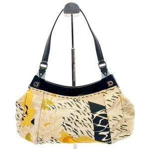 Salvatore Ferragamo Gancini Handbag Shoulder Bag Purse Canvas Multicolor Auth - Picture 1 of 24