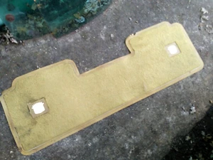 1971-1978 Cadillac Eldorado Original Rear Seat Rubber Floor Mat Ivory Green Gold - Picture 1 of 6