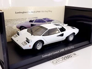 Kyosho 1:18 scale Lamborghini Countach LP400(White/with Roof Wing) ALL OPENING! - Picture 1 of 10