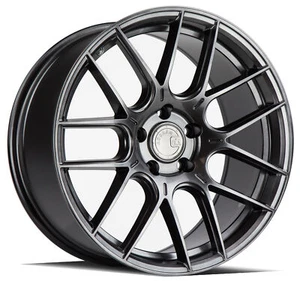 One 18x8.5 Aodhan AH-X 5x112 +35 Flow Forged Hyper Black Wheel - Picture 1 of 3