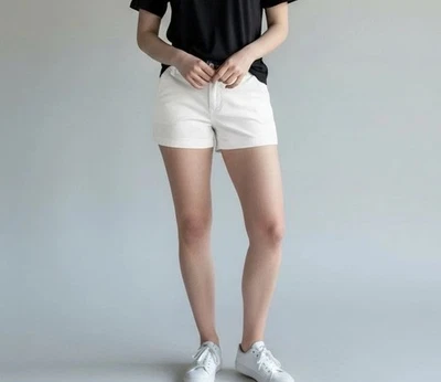 J. CREW Factory | White Buttery Twill City Fit Broken In Chino Short size 00 NEW - Image 1 of 4