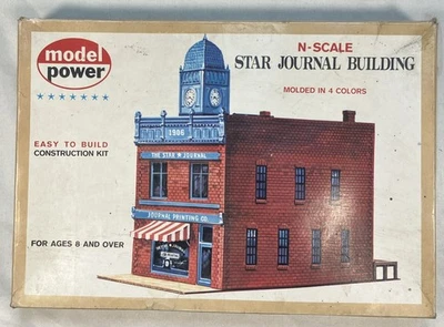 🏠MODEL POWER N scale Star Journal Building MODEL KIT #1510 for trains F/SH - Image 1 of 4