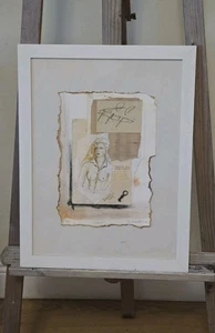 Dibujo/Collague Original Firmado por el Artista Venezolano Roberto Hernaiz - Imagen 1 de 6