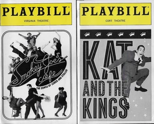 Lot os 2 Vintage Smokey's Joe's Cafe Kats and Kings Play Bill VG - Picture 1 of 1
