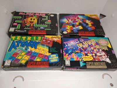 Ms. Pacman, Tetris Attack, Tetris 2, Tetris & Dr.Mario caixa ou cib - Imagem 1 de 4