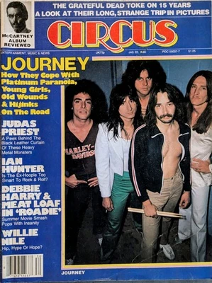Circus Magazine July 1980 Journey, Grateful Dead, Judas Priest, Peter Criss RARE - Image 1 of 4