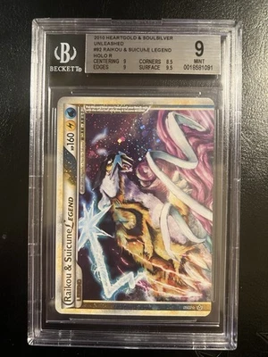 Raikou & Suicune Legend 92/95 Top HGSS Unleashed Holo BGS 9 PSA - Image 1 of 2