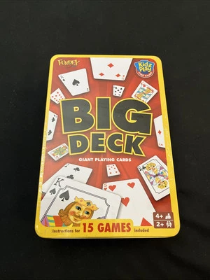 Fundex Big Deck Playing Cards Kids Card Games Special Edition tin - Image 1 of 3