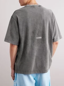 Acne Studios Herren T-Shirt Rücken Logo Patch gewaschen schwarz grau Größe S neu mit Etikett - Bild 1 von 4