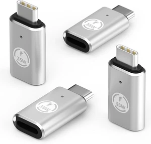 Type C Adapter iPhone to USB TypeC  Support Charging  Data Transfer, Silver- 4pk - Picture 1 of 7