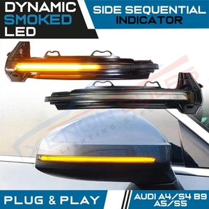 2x Dynamic Mirror Lamp LED Turn Signal Indicator AUDI A4/S4 B9 A5/S5 2016-19 M20 - Picture 1 of 5