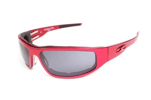 Icicles Bagger Motorcycle Polarized Mirror Lens Sunglasses with Red Smooth Frame - Picture 1 of 3