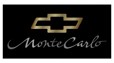 Nueva matrícula acrílica Chevrolet Monte Carlo con logotipo dorado Foto 1 de 2