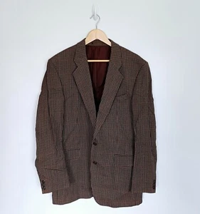 Blazer St Michael Lana Pura Talla L Tweed Espiga Ocasión Usar Chaqueta Marrón - Imagen 1 de 14