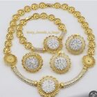 Dubai Gold & Silver Wedding Party Necklace, Earrings, Jewellery Set