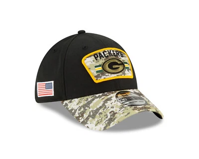 NFL Basecap Green Bay Packers Cap Salute to Service 2021 NewEra 39Thirty Kappe - Bild 1 von 4