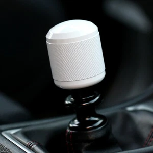 SSCO BK-SK KNURLED 200 GRAMS GLOSS WHITE 5 6 SPEED SHIFT KNOB WEIGHTED BLOCK - Picture 1 of 3