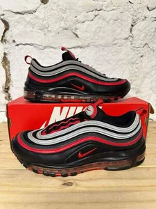 Nike Air Max 97 'Reflective Bred' Men's Size 9 Pre-owned Sneakers 921826-014 - Picture 1 of 7