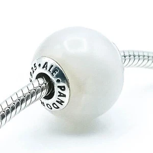 Pandora ESSENCE Hope Sterling Silver Charm With Smooth Milky Quartz - Picture 1 of 5