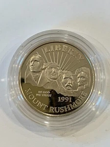 1991-S PROOF Mount Rushmore Golden Anniversary  - Commemorative Half Dollar - Picture 1 of 2